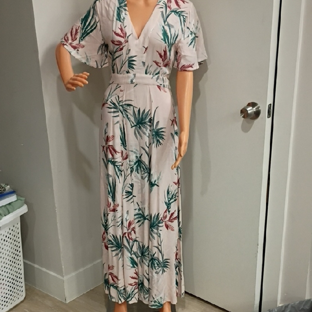 Sadie & Sage Floral Maxi Dress - Green and Red